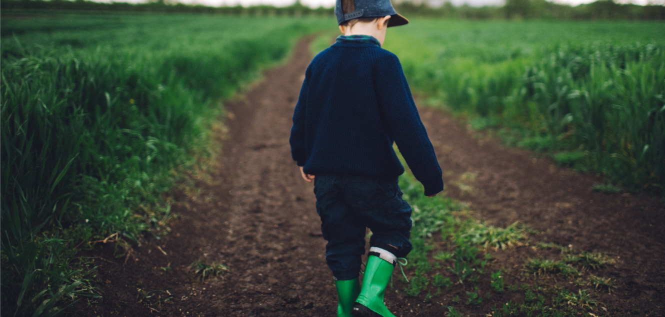 Boy in the dirt 